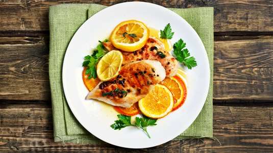 Κοτόπουλο με Χυμούς Φρούτων