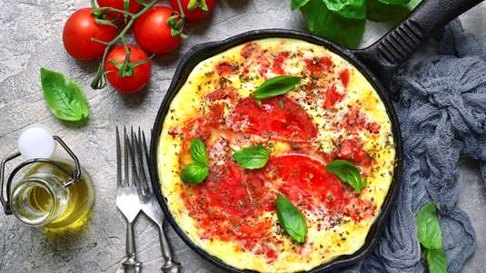 Σουφλέ με Ντομάτες και Βασιλικό