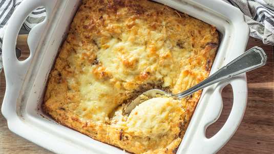 Πατατοσουφλέ με Σαλάμι Αέρος