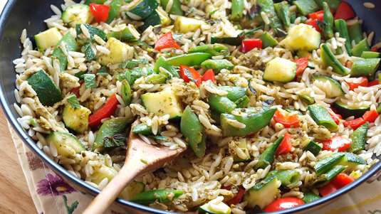 Κριθαράκι με Λαχανικά Αλάδωτο