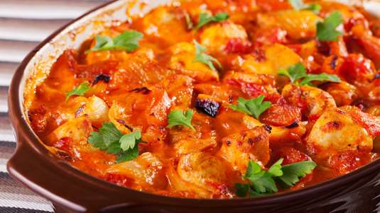 Κοτόπουλο Στραπατσάδα