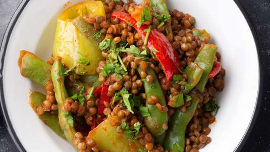 Φασολάκια με Φακές