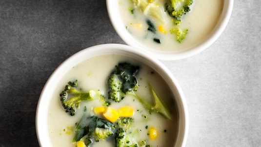 Σούπα με Μπρόκολο και Κουνουπίδι