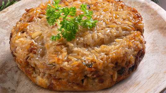 Ρύζι-Τούρτα με Γέμιση Γαλοπούλας