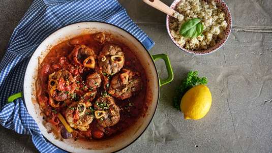 Κοκκινιστό Κουνουπίδι µε Κιµά