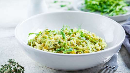 Σπανακόρυζο με Καλαμπόκι