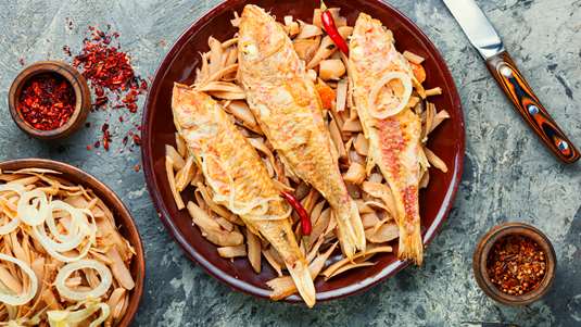 Μπαρμπούνια  με Λεμονόφυλλα