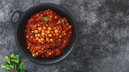 Μελιτζάνα, Ρεβίθια και Ντομάτα