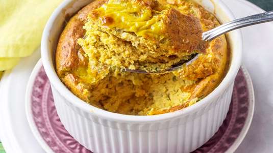 Σουφλέ με Καρότο, Άνηθο και Φρέσκα Κρεμμυδάκια