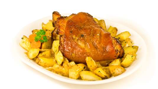 Xοιρινό με Πατάτες Φούρνου