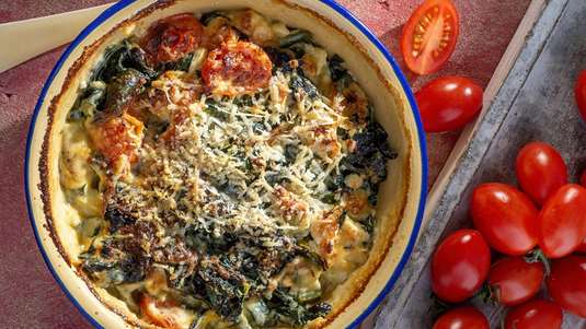 Γρήγορο Σουφλέ με Σέσκουλα και Ντοματίνια