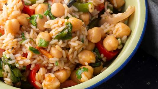 Ρεβιθόρυζο με Λαχανικά