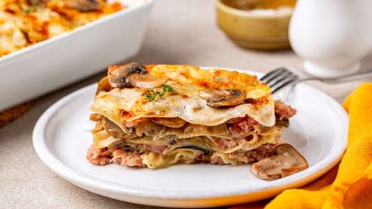 Λαζάνια στο φούρνο με μανιτάρια