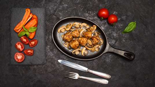 Κεφτεδάκια με Μανιτάρια στο Τηγάνι