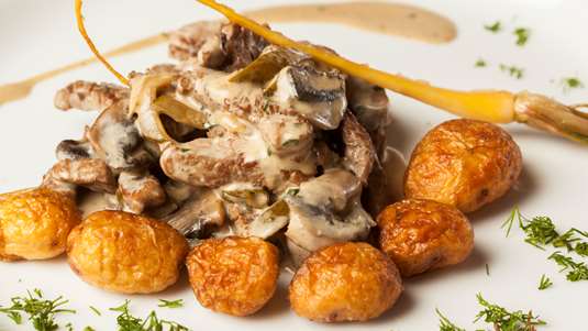 Πατατούλες Φούρνου με Μανιτάρια