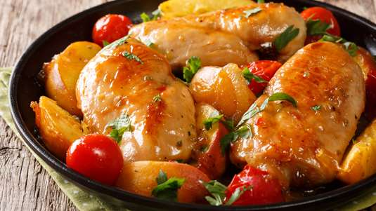 Κοτόπουλο με Ροδάκινα