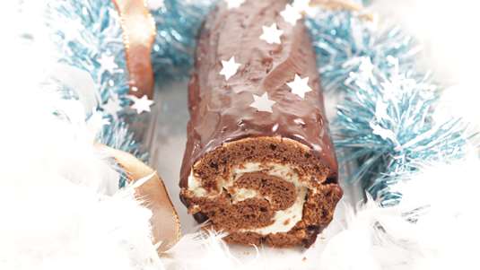 Κορμός Σοκολάτας με Τσουρέκι