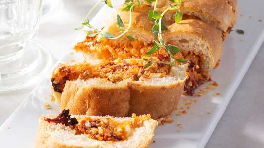 Γεμιστές Τραγανές Μπαγκέτες