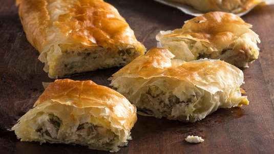 Στριφτή Πίτα με Κοτόπουλο, Ρύζι και Φέτα