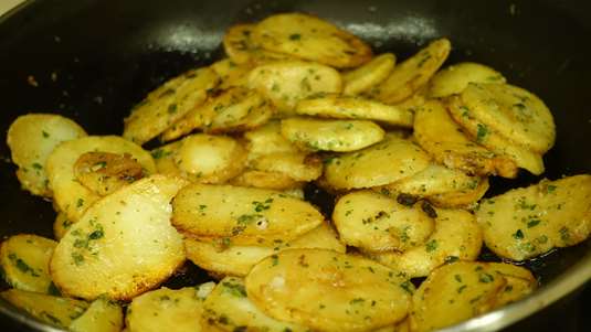 Πατάτες Ροδέλες με Μαϊντανό