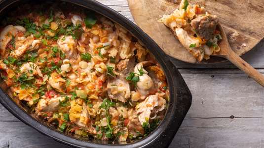 Mοσχάρι και Κοτόπουλο με Χυλοπιτάκι