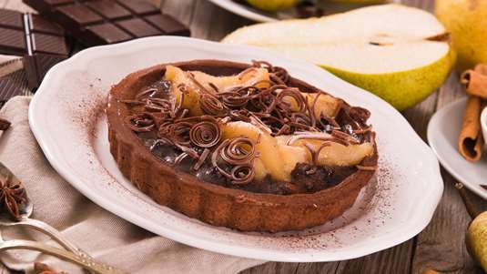 Τάρτα με Αχλάδια και Σοκολάτα