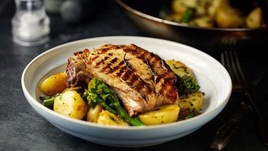 Χοιρινές Μπριζόλες με Αντίδια