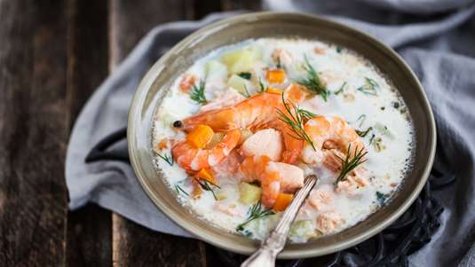 Φινλανδική Πατατόσουπα με Σολομό