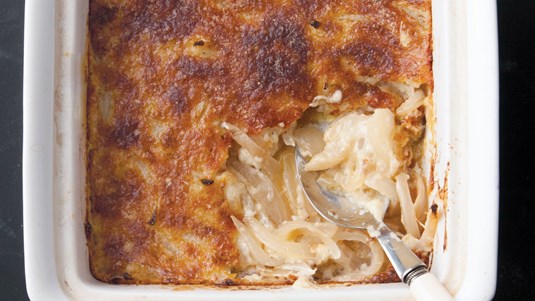 Κρεμμύδια με Φέτα Ογκρατέν