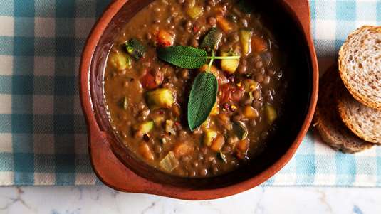 Φακές Σούπα με Κολοκύθι