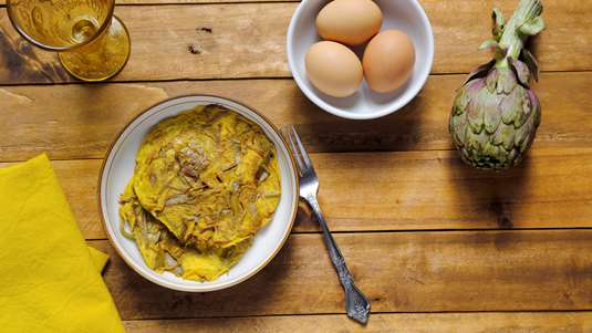 Ομελέτα με Αγκινάρες