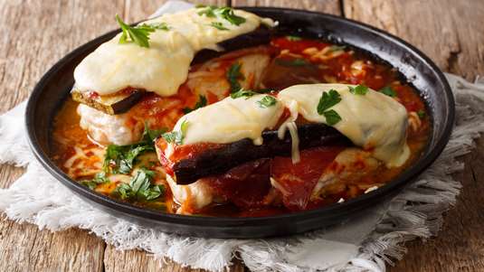 Κοτόπουλο με Μελιτζάνες Παπουτσάκια