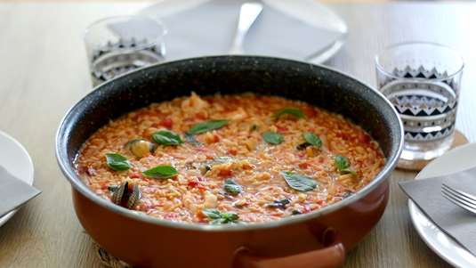 Γιουβέτσι με Θαλασσινά και Ούζο