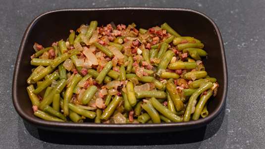 Φασολάκια με Κιμά στο Ταψί