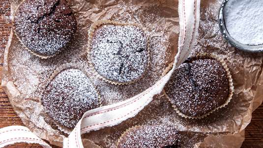 Cup Cakes με Δύο Σοκολάτες