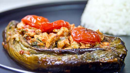 Μελιτζάνες με Χοιρινό