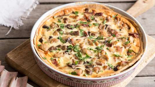 Τάρτα με Σπανάκι και Μανιτάρια