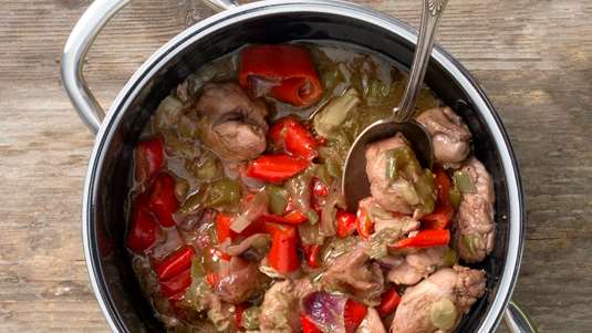 Φιλετάκια Κοτόπουλου με Κρέμα και Πιπεριές