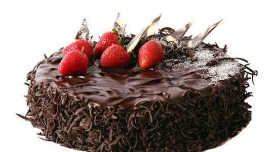 Κέικ σοκολατένιο με φράουλες