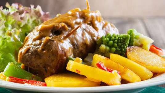 Μοσχαρίσια μποξαδάκια γεμιστά με μανιτάρια