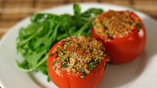 Γεμιστά με τραχανά στο φούρνο 