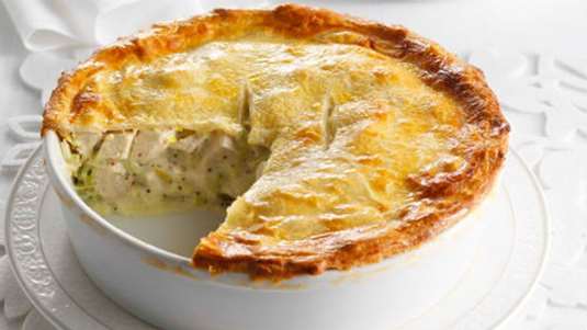 Πίτα με χοιρινό, πράσα και φέτα 