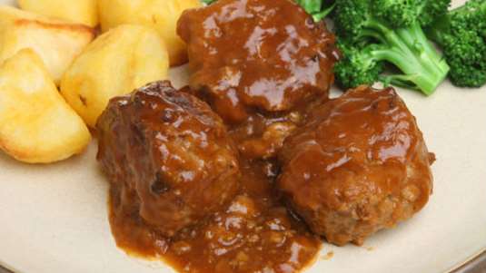 Κεφτέδες με σάλτσα μπίρας και πορτοκαλιού 
