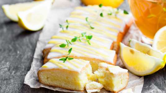 Κέικ με λεμόνι και τσάι 