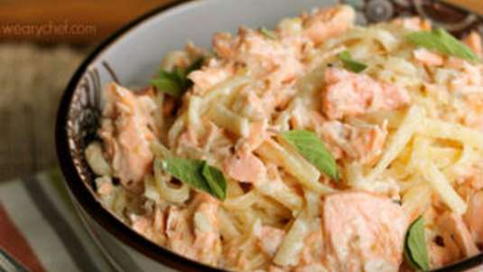 Κριθαρότο με ταρτάρ φρέσκου σολομού