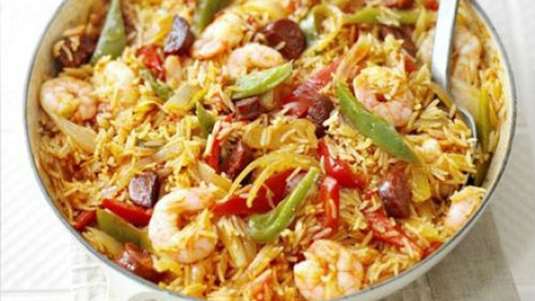 Ρύζι με γαρίδες και φινόκιο στο φούρνο