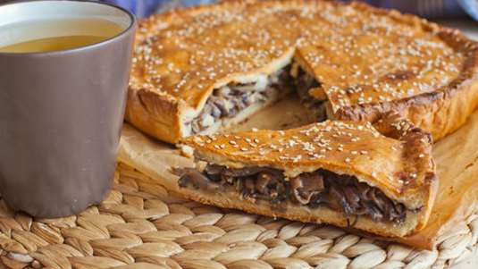 Μανιταρόπιτα με πράσα