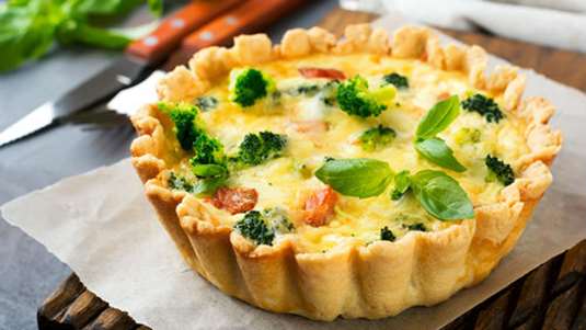 Quiche με ψάρι και μπρόκολο