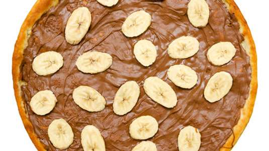 Πίτσα με σοκολάτα και μπανάνα