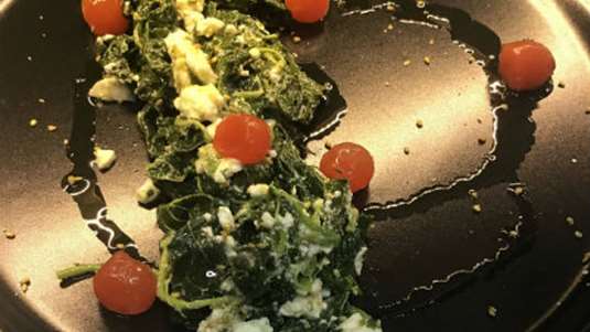 Βλίτα σαλάτα με καρπούζι μαριναρισμένο σε λάιμ, λεμόνι και λέμονγκρας